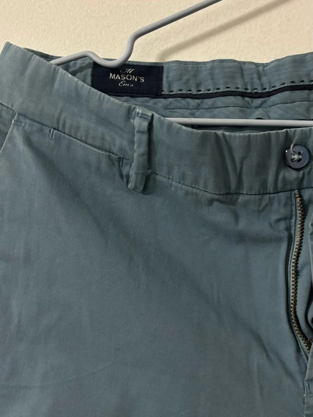 Mason Men's Chino Pants in Teal Blue